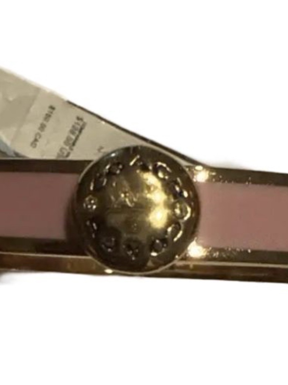 NEW Coach Rivet Enamel Hinged Bangle, Gold/Pink, #CBW71 - Picture 3 of 4